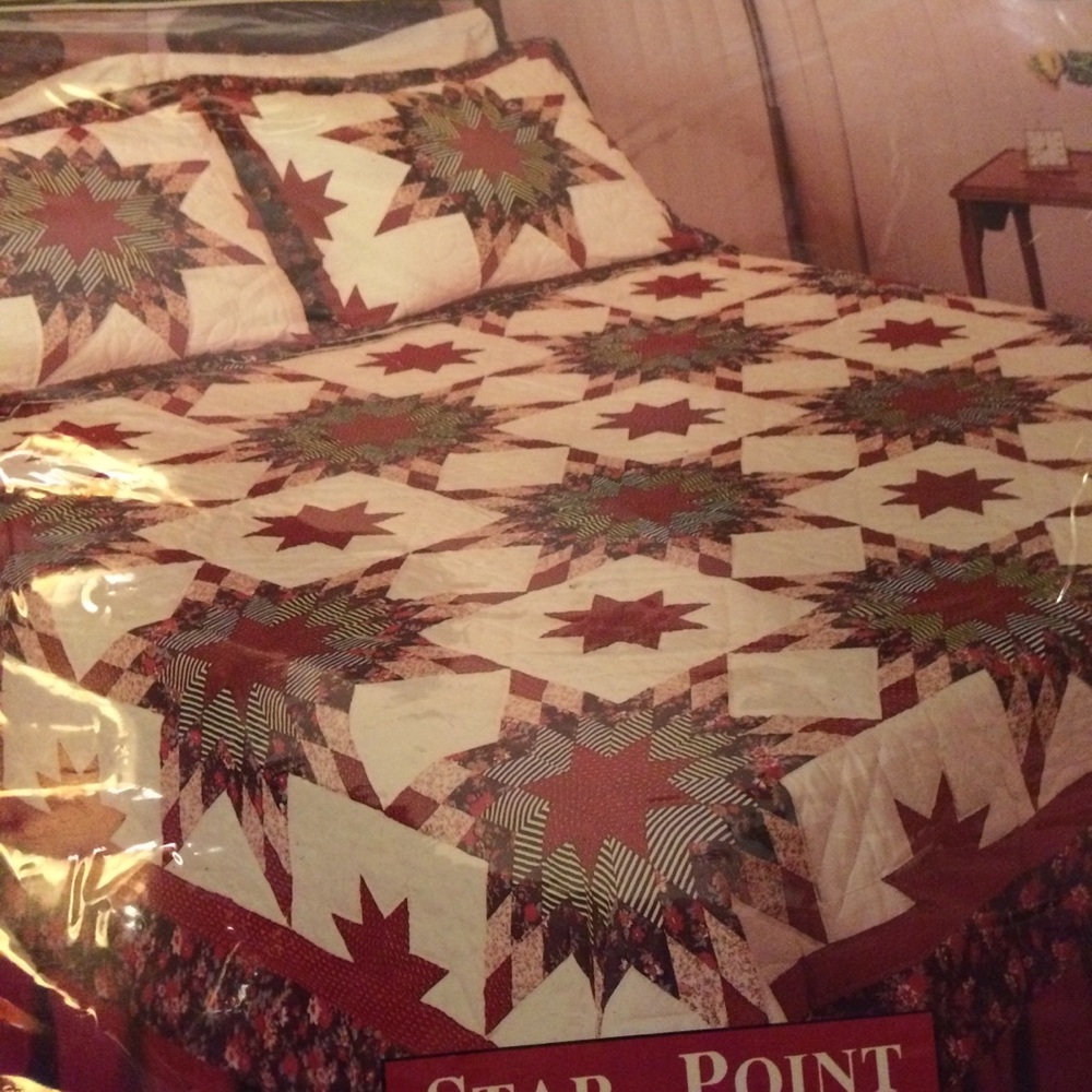 Star Point Patchwork Quilts - King Country Quilt - Picture 2 of 8